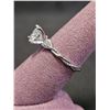 Image 3 : *NEW* .925 SILVER 1.5CT MOISSANITE LAB DIAMOND TWIST RING: SIZE 7