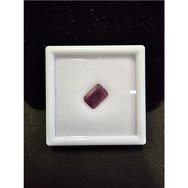 *NEW* 3.6CT EMERALD CUT UNTREATED NATURAL RUBY: 6.5MM X 9.5MM