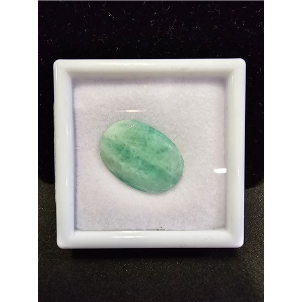 *NEW* 13.6CT OVAL CUT UNTREATED NATURAL EMERALD: 13.9MM X 19.8MM