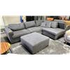Image 1 : 3-PC FABRIC SECTIONAL SOFA WITH STORAGE OTTOMAN (OTTOMAN DOES NOT FULLY OPEN)