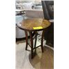 Image 1 : ROUND 2-TIER WOOD END TABLE 19" (SOME COSMETIC DAMAGE)