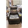 Image 2 : *TESTED WORKING* LEATHER ELECTRIC ROCKING RECLINER WITH HEADREST ADJUSTMENT, POWER CORD & USB PORT