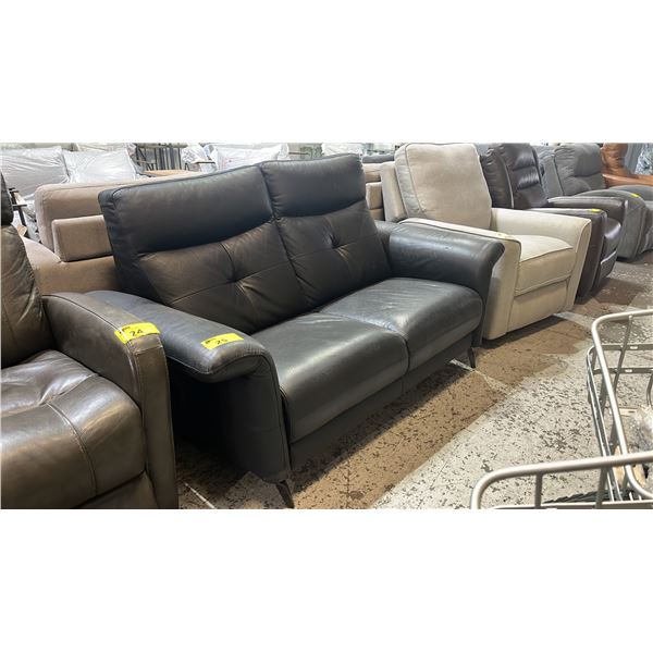 LEATHER SOFA (1 LEG BROKEN)