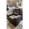 Image 3 : LEATHER ROCKING SWIVEL LOUNGE CHAIR