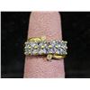 Image 1 : 14K GOLD TANZANITE & DIAMOND RING - SIZE 4.75