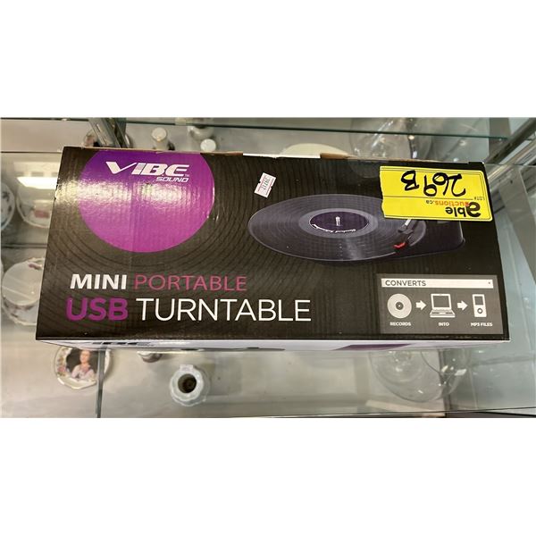 VIBE SOUND MINI USB PORTABLE TURNTABLE