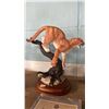 Image 1 : FRANKLIN MINT HAND PAINTED "THE DEFENDER" PORCELAIN MOUNTAIN LION WITH CERTIFICATE OF AUTHENTICITY