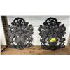 Image 1 : (2) METAL COAT OF ARMS WALL PLAQUES