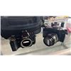 Image 3 : (3) VTG. MINOLTA FILM CAMERAS & ASSORTED LENSES, FILTERS & MORE IN A CAMERA BAG
