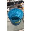 Image 2 : COLLECTION BY LONDON DRUGS LARGE MARBLE GLASS PLANTER: APPROX. 11"T X 12"DIA.