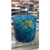 Image 1 : COLLECTION BY LONDON DRUGS LARGE MARBLE GLASS PLANTER: APPROX. 11"T X 12"DIA.