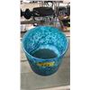 Image 2 : COLLECTION BY LONDON DRUGS LARGE MARBLE GLASS PLANTER: APPROX. 11"T X 12"DIA.