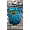 Image 1 : COLLECTION BY LONDON DRUGS LARGE MARBLE GLASS PLANTER: APPROX. 11"T X 12"DIA.