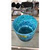 Image 2 : COLLECTION BY LONDON DRUGS LARGE MARBLE GLASS PLANTER: APPROX. 11"T X 12"DIA.