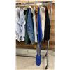 Image 2 : RACK OF ASSORTED CLOTHING: MOSTLY WORK CLOTHING *RACK NOT INCLUDED*