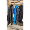 Image 4 : RACK OF ASSORTED CLOTHING: MOSTLY WORK CLOTHING *RACK NOT INCLUDED*