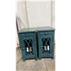 Image 2 : PAIR OF STYLE CRAFT 1-DOOR 1-DRAWER END TABLES WITH POWER (DRAWERS INSTALLED UPSIDE DOWN)