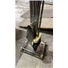 Image 3 : STAINLESS STEEL & BRASS FIREPLACE TOOL SET