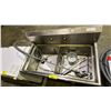 Image 3 : STAINLESS STEEL COMMERCIAL 2-BASIN SINK