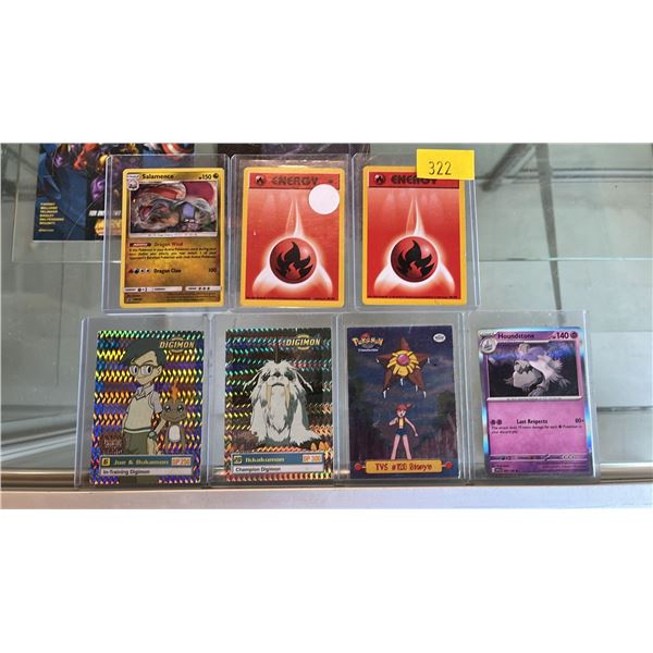 (5) POKEMON CARDS & (2) DIGIMON CARDS: