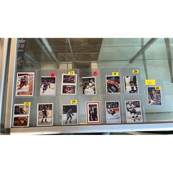 (13) ASSORTED WAYNE GRETZKY HOCKEY CARDS: SOME STICKER CARDS