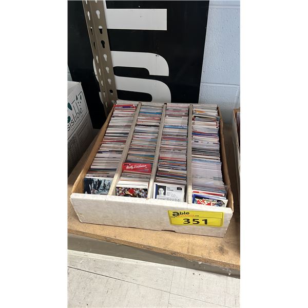 BOX OF ASSORTED SPORTS TRADING CARDS