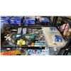 Image 3 : SHELF OF ASSORTED ITEMS INCL. DOG CHAINS, 6-PIECE HOSE CLAMP SET, WESTWARD SELF ADHESIVE TIE MOUNT