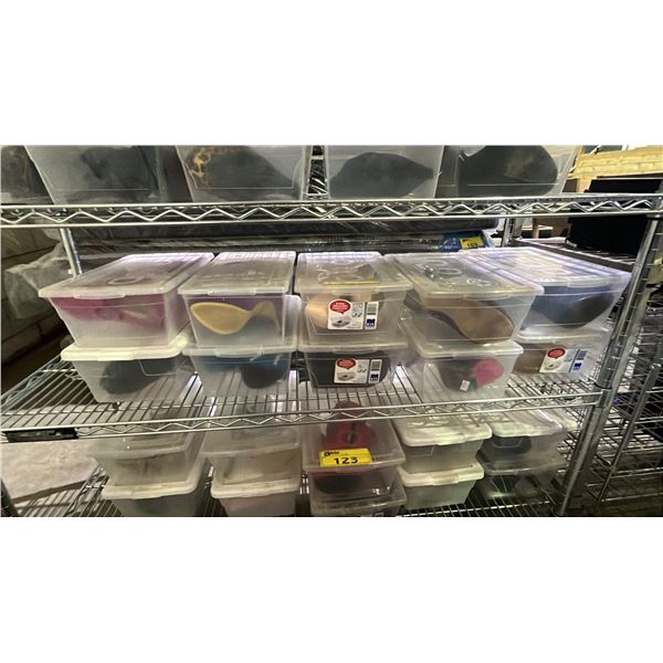 SHELF OF ASSORTED FOOTWEAR: ASSORTED SIZES, STYLES & COLOURS