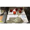 Image 3 : CORELLE CALLAWAY CHIP & DIP SET & 5 PCS SET OF GLASS CANDLE HOLDERS