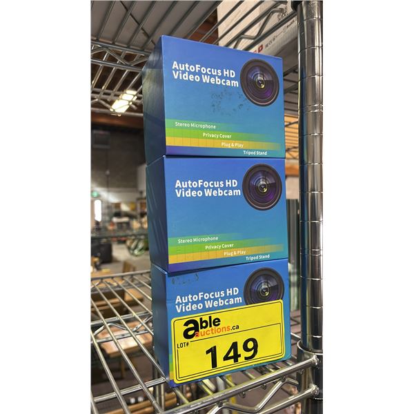 (3) AUTOFOCUS HD VIDEO WEBCAMS