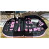 Image 1 : *NEW* AMAZON BASICS 104 PCS PINK TOOL SET WITH EASY CARRYING ROUND POUCH