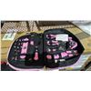 Image 2 : *NEW* AMAZON BASICS 104 PCS PINK TOOL SET WITH EASY CARRYING ROUND POUCH