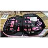 Image 2 : *NEW* AMAZON BASICS 104 PCS PINK TOOL SET WITH EASY CARRYING ROUND POUCH