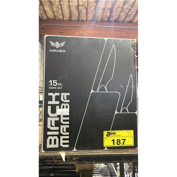 HAUGO 15 PCS BLACK MAMBA KNIFE SET