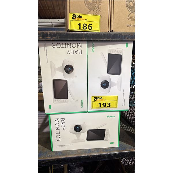 (3) *NEW* YOTON BABY MONITORS