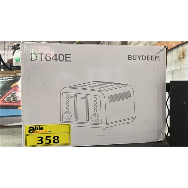 BUYDEEM DT640E 4-SLOT TOASTER & (2) MULTIFUNCTIONING COB WORKING LAMPS
