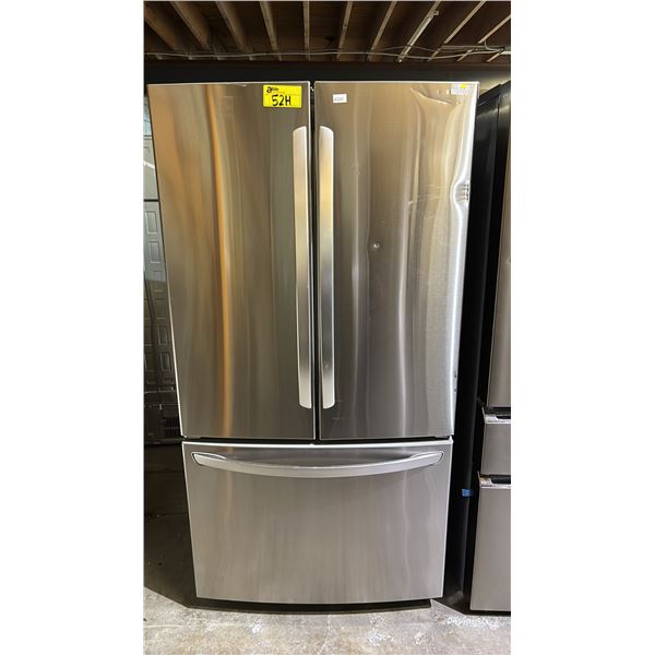 LG STAINLESS STEEL FRENCH DOOR FRIDGE WITH ROLLOUT FREEZER