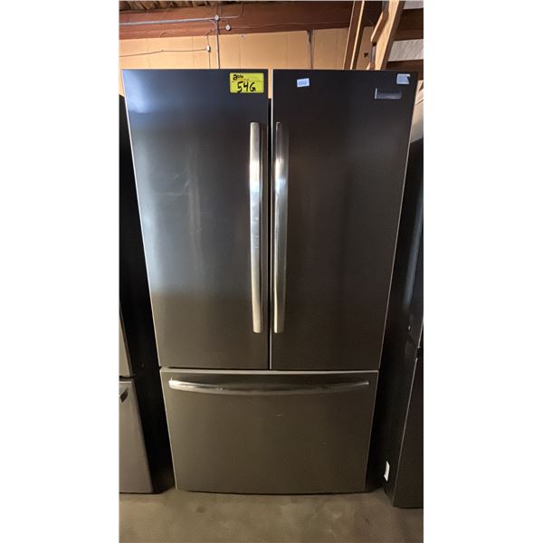 FRIGIDAIRE GALLERY STAINLESS STEEL FRENCH DOOR FRIDGE WITH ROLLOUT FREEZER 36"W