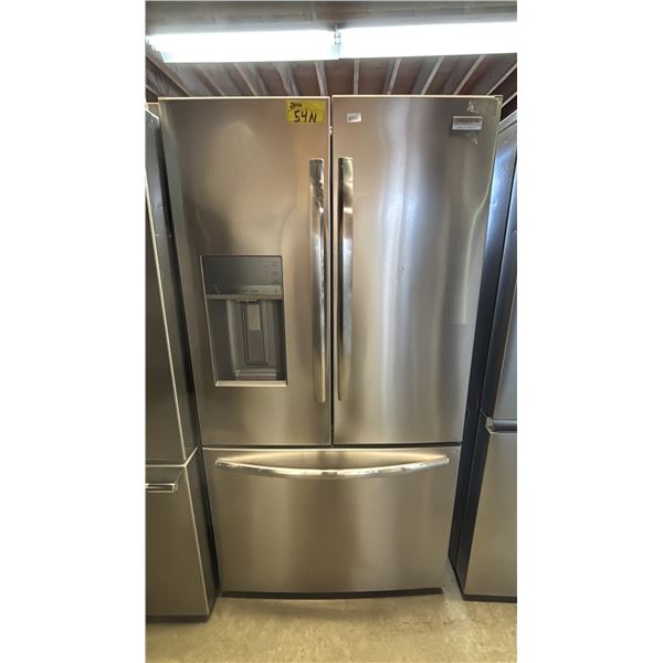 FRIGIDAIRE GALLERY STAINLESS STEEL FRENCH DOOR FRIDGE WITH ROLLOUT FREEZER & WATER/ICE DISPENSER