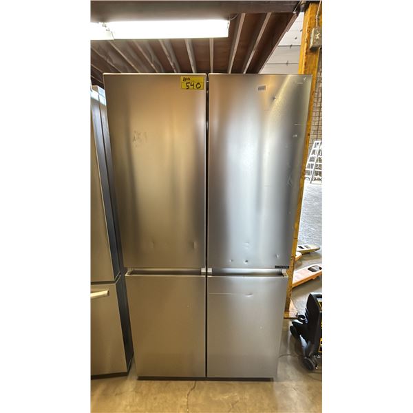 HISENSE STAINLESS STEEL FRENCH DOOR FRIDGE WITH FRENCH DOOR FREEZER & ICE MAKER 36"W