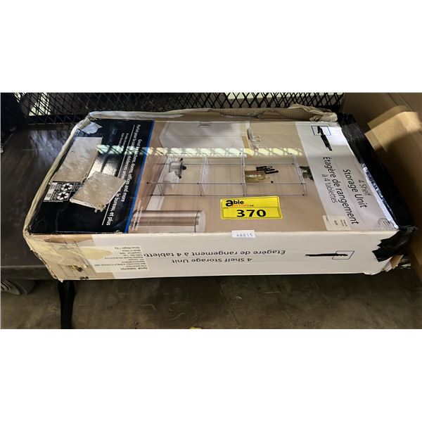 READY-TO-ASSEMBLE METAL 4-SHELF STORAGE UNIT