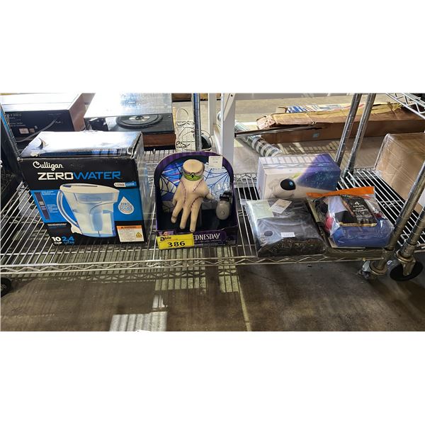 CULLIGAN WATER FILTER JUG, WEDNESDAY "THING" HAND, STAR PROJECTOR & MORE