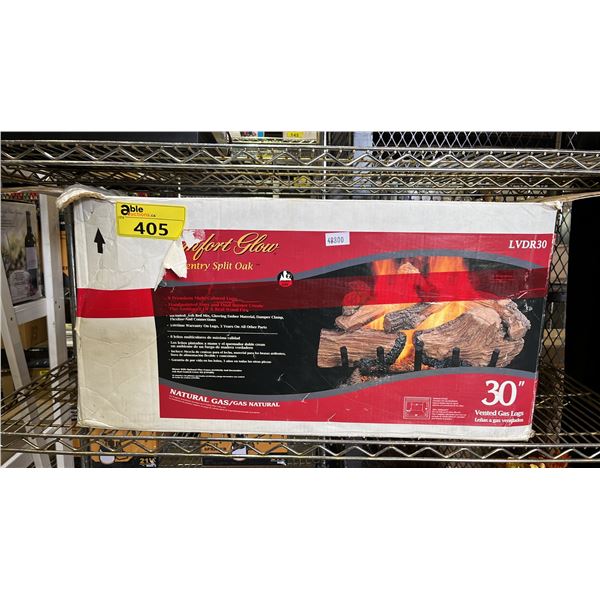COMFORT GLOW COVENTRY SPLIT OAK 30" VENTED GAS LOGS