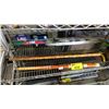 Image 2 : SHELF OF FAUX FLOWER BASKET, LIGHT HANGING KIT, CANE & THE BOTTOM PIECE OF A BILLIARD CUE