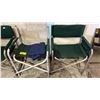 Image 2 : (4) FOLDING PORTABLE DIRECTOR'S CHAIRS