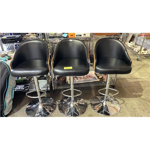 (3) SWIVEL BAR HEIGHT STOOLS *UNKNOWN WORKING CONDITION*