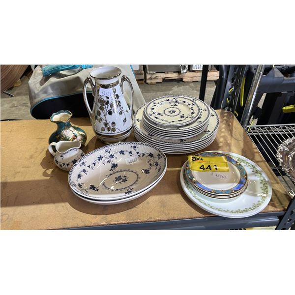 COLLECTION OF ASSORTED CHINA:  ROYAL DOULTON "YORKTOWN", CRESCENT & SONS "VIRGINIA" & MORE