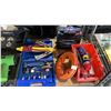Image 3 : SHELF OF ASSORTED TOOLS: NAIL GUN, HEAT GUN, ROUTER SET & MORE