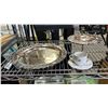 Image 2 : TOQUE, VINTAGE DEMITASSE & VINTAGE SILVER PLATED TRAY, PEDESTAL BOWL & JUG