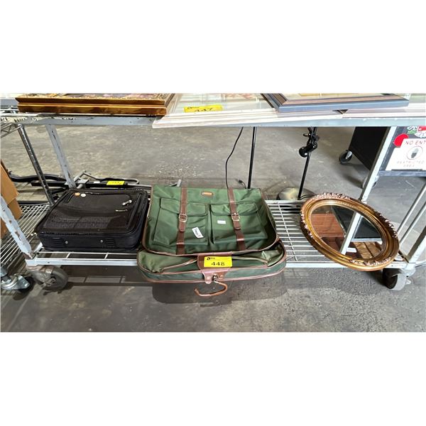FRAMED OVAL MIRROR, GUESS LAPTOP BAG/BRIEFCASE & GARMENT BAG